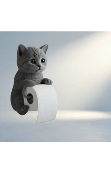 Şık Kedi Tasarımlı Tuvalet Kağıtlığı Ev Ve İşletme Kullanımı 0