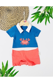 Alpbebe Germany Polo Yaka Yengeç Detaylı Tulum - Turuncu Turuncu Alpbebe Germany Polo Yaka Yengeç Detaylı Tulum - Turuncu Turuncu