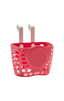 Çocuk Bisikleti Askılı Plastik Ön Sepet Pembe