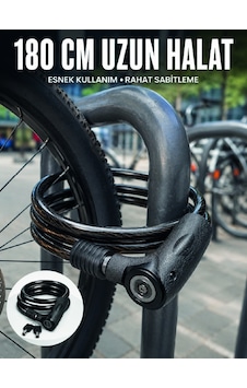 Motosiklet, Bisiklet Ve Elektrikli Scooter İçin Ağır Hizmet Tipi Çelik Halat Kilidi Tkdytgss518ndtuwm77 Diğer Motosiklet, Bisiklet Ve Elektrikli Scooter İçin Ağır Hizmet Tipi Çelik Halat Kilidi Tkdytgss518ndtuwm77 Diğer