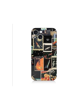 Apple Uyumlu iPhone 15 Plus Duman Sanatı Desenli Silikon Kılıf Silikon