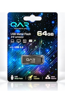 Qar Usb Flash Bellek Metal Siyah 64 Gb Usb 3.0 Güvenli Qar Usb Flash Bellek Metal Siyah 64 Gb Usb 3.0 Güvenli