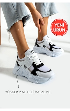 Devida 5 CM Yüksek Taban Spor Ayakkabı Devida Air Vega Series X110 Beyaz - Siyah