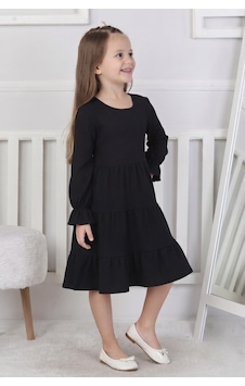 New Kids Kız Çocuk Uzun Kol Elbise Kol Fırfır Manşetli Etek Fırfır Detaylı Syh Yeni Sezon -91239 Siyah New Kids Kız Çocuk Uzun Kol Elbise Kol Fırfır Manşetli Etek Fırfır Detaylı Syh Yeni Sezon -91239 Siyah