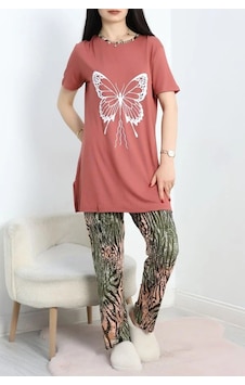 Seka Store Seka Ringviskon Pijama Takımı Gülkurusu - 50632.1931. Çok Renkli Seka Store Seka Ringviskon Pijama Takımı Gülkurusu - 50632.1931. Çok Renkli