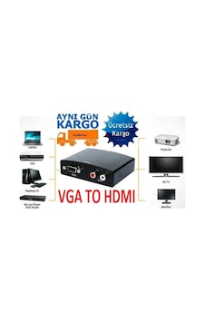 Vga To Hdmı Converter Dönüştürücü Çevirici Tv 4840P Adaptör Rca Vga To Hdmı Converter Dönüştürücü Çevirici Tv 4840P Adaptör Rca