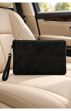 Adelina Bags Süet Portföy El Çantası Bilek Askılı Astarlı Clutch Çanta Siyah Adelina Bags Süet Portföy El Çantası Bilek Askılı Astarlı Clutch Çanta Siyah