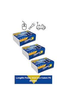 Longlife Power Aaa İnce Kalem Pil 36 Adet Longlife Power Aaa İnce Kalem Pil 36 Adet