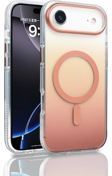 Apple Uyumlu iPad iPhone 17 Air Kılıf M-safe Şarj Özellikli Transparan Renk Geçişli Zore Toros Kapak Rose Gold Apple Uyumlu iPad iPhone 17 Air Kılıf M-safe Şarj Özellikli Transparan Renk Geçişli Zore Toros Kapak Rose Gold