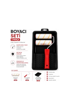 Ehobici 3 Parça Boyacı Seti Saten Rulo Parmak Rulo Ehobici 3 Parça Boyacı Seti Saten Rulo Parmak Rulo