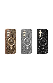 Zore Galaxy S25 Fe Kılıf Pırlanta Tasarımlı M-safe Şarj Özellikli Zore Mozaik Silikon Kapak - Desert Tita Desert Titanyum Zore Galaxy S25 Fe Kılıf Pırlanta Tasarımlı M-safe Şarj Özellikli Zore Mozaik Silikon Kapak - Desert Tita Desert Titanyum