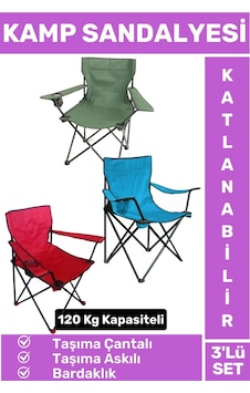 Wintoup Premium 120 Kg Dayanıklı Çantalı Taşıma Askılı Bardaklık Balık Piknik Sahil Kamp Sandalyesi 3'lü Set Çok Renkli Wintoup Premium 120 Kg Dayanıklı Çantalı Taşıma Askılı Bardaklık Balık Piknik Sahil Kamp Sandalyesi 3'lü Set Çok Renkli
