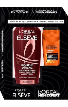 Elseve Şampuan Komple Direnç 300 Ml + Men Expert Thermic Resist Roll-on 50 Ml Dökülen