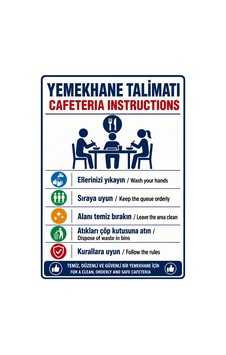 Yemekhane Talimatı 35x50cm Pvc Isg Levha