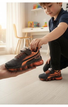 Enoch Gradyan Geçişli Ve Şeffaf Hava Tabanlı Çocuk Spor Ayakkabı Siyah - Turuncu Enoch Gradyan Geçişli Ve Şeffaf Hava Tabanlı Çocuk Spor Ayakkabı Siyah - Turuncu