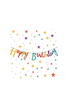 Happy Bırthday Kaligrafi Banner Pastel Renkli 110x20 Cm Happy Bırthday Kaligrafi Banner Pastel Renkli 110x20 Cm