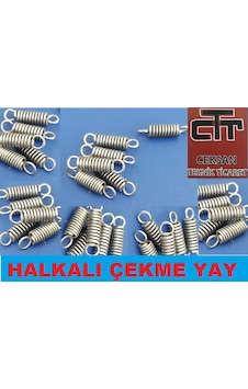 Yay Halkalı Çekme Yay Çap 5 MM Toplam Boy 17.75 MM Adet Seçenekli 24 Adet Yay Halkalı Çekme Yay Çap 5 MM Toplam Boy 17.75 MM Adet Seçenekli 24 Adet