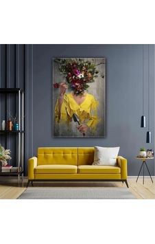 Kanvas Tablo Çiçek Kafalı Kadın Yağlı Boya Efektli Kanvas Tablo Art00196 70 X 100 Kanvas Tablo Çiçek Kafalı Kadın Yağlı Boya Efektli Kanvas Tablo Art00196 70 X 100