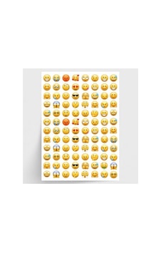 Karışık Emoji, Duygu Ve Yüz İfadesi Sticker Seti, 960 Adet Abanoz Karışık Emoji, Duygu Ve Yüz İfadesi Sticker Seti, 960 Adet Abanoz