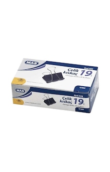 Mas Omega Çelik Kıskaç 19mm Siyah 12li Mas Omega Çelik Kıskaç 19mm Siyah 12li