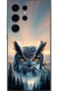 Samsung Galaxy S24 Ultra Uyumlu Şeffaf Kılıf Baykuş Tasarımlı Samsung Galaxy S24 Ultra Uyumlu Şeffaf Kılıf Baykuş Tasarımlı