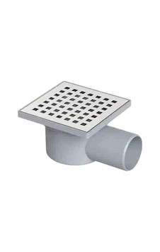 Zethome Line 10x10 Ø50 Yer Sifonu Yandan Çıkışlı Süzgeç