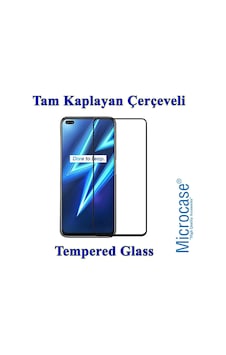 Microcase Realme 6 Pro Tam Kaplayan Çerçeveli Tempered Cam Siyah Microcase Realme 6 Pro Tam Kaplayan Çerçeveli Tempered Cam Siyah