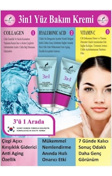 Beauty Kolajen Hyaluronic+C Vitamini 3 in 1 Krem 50 ML Beauty Kolajen Hyaluronic+C Vitamini 3 in 1 Krem 50 ML