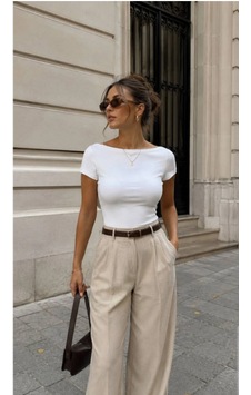 Trendol Fashion Life Kayık Yaka Omuzları Binmeli Bluz Beyaz Trendol Fashion Life Kayık Yaka Omuzları Binmeli Bluz Beyaz