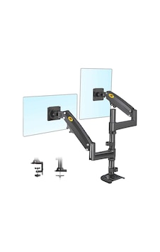 NB North Bayou NB H180 Ergonomik Ayarlanabilir Çift Kol Amortisörlü Monitör Standı