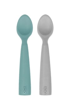 Oioi Nam Nam 2'li Silikon Mama Kaşığı - Aqua Green / Powder Grey Gri - Yeşil Oioi Nam Nam 2'li Silikon Mama Kaşığı - Aqua Green / Powder Grey Gri - Yeşil