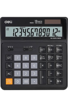 Deli Hesap Makinesi Smart 12 Hane Siyah M01020 Deli Hesap Makinesi Smart 12 Hane Siyah M01020