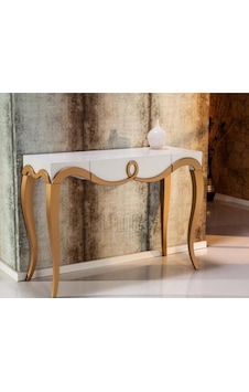 Masifart 4557 Kabartmalı Dresuar Beyaz Lake Altın  Varak Gold