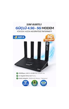 4g Sim Kartlı Modem - Wıfı6 Bağlantı - 2.4ghz - 150mpbs - Her Yere Taşıyın Her Yerde Kullanın