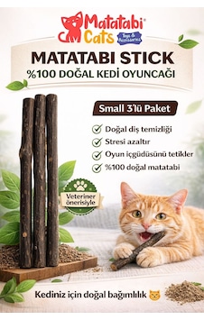 Matatabi Stick Small 3'lü Doğal Çiğneme Çubuğu, Kedi Oyuncağı 12 Cm Matatabi Stick Small 3'lü Doğal Çiğneme Çubuğu, Kedi Oyuncağı 12 Cm
