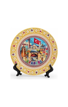 İstanbul Temalı Porselen Dekoratif Tabak 12 Cm Alk5836 Diğer İstanbul Temalı Porselen Dekoratif Tabak 12 Cm Alk5836 Diğer