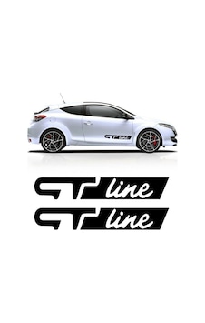 Renault Gt Lıne Yazılı Yan Kapı Şerit Kaliteli Kaliteli Sticker Etiket Modeli