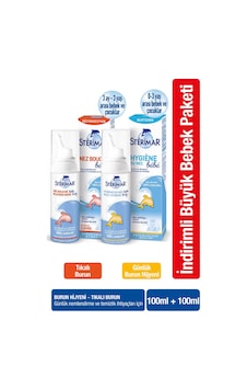 Sterimar Isotonic Baby Burun Spreyi 100 ML + Hipertonik Baby Burun Spreyi 100 ML Sterimar Isotonic Baby Burun Spreyi 100 ML + Hipertonik Baby Burun Spreyi 100 ML