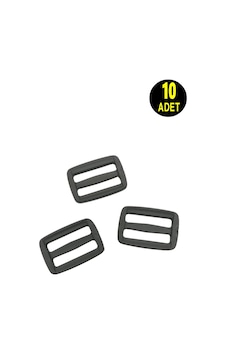 Usin 10 Adet 2 Cm Plastik Çanta Sapı Kemer Dar Kolon Kumaş Boy Ayar Tokası Kancası Siyah
