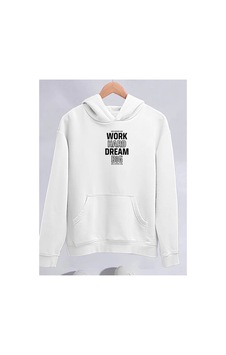 Butik İstanbul Kışlık Üç İplik Kapşonlu Sweatshirt - Beyaz Butik İstanbul Kışlık Üç İplik Kapşonlu Sweatshirt - Beyaz
