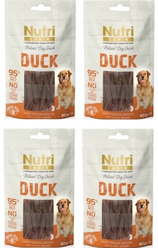 Nutri Canin Ördekli Fileto Tahılsız Köpek Ödülü 80 G X 4 Adet Nutri Canin Ördekli Fileto Tahılsız Köpek Ödülü 80 G X 4 Adet