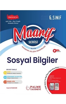 Palme 6.sınıf Maarif Serisi Sosyal Bilgiler Haftalık Deneme 40föy Palme 6.sınıf Maarif Serisi Sosyal Bilgiler Haftalık Deneme 40föy