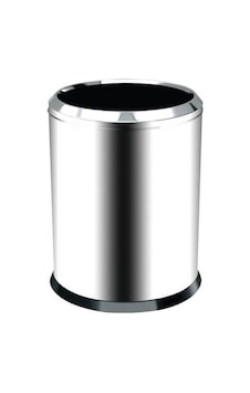 Çemberli 304k Krom Çöp Kovası 12 L 23x36 Cm Gri Çemberli 304k Krom Çöp Kovası 12 L 23x36 Cm Gri