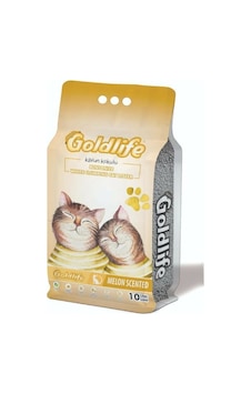 Goldlife Kavun Kokulu İnce Taneli Topaklaşan Bentonit Kedi Kumu 10 L Goldlife Kavun Kokulu İnce Taneli Topaklaşan Bentonit Kedi Kumu 10 L