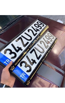 Kral Ultra Lüx Parlak Pleksi Takmatik Plakalık Ön-arka Takım