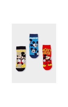 Mickey Mouse Lisanslı Erkek Çocuk 3 Çift Soket Çorap 20500 Kırmızı/9yas