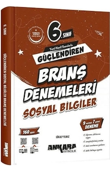 Ankara Yayıncılık 6. Sınıf Sosyal Bilgiler Güçlendiren Branş Denemeleri