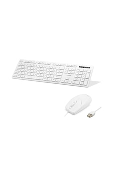 Klavye Ve Mouse Seti - Beyaz Km8520 Klavye Ve Mouse Seti - Beyaz Km8520