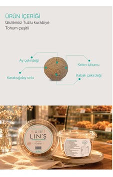 Lin's Glutensiz Tuzlu Kurabiye Tohum Çeşnili 80 Gr