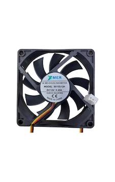 80x80x15mm 12v 3 Kablolu Fan Xmer 80x80x15mm 12v 3 Kablolu Fan Xmer